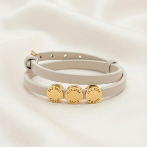 <span class=keywords><strong>Bracelet</strong></span> ajustable en cuir noir avec disque vierge gravable en acier inoxydable plaqué or 18K PVD, personnalisable avec nom et date <span class=keywords><strong>de</strong></span> <span class=keywords><strong>naissance</strong></span>, cadeau pour <span class=keywords><strong>maman</strong></span> - Product Image 3