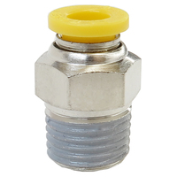 Raccord pneumatique, raccord de tuyau d'air à filetage droit mâle, raccord de Tube à couplage rapide