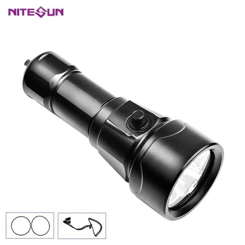Nitesun ND51 2000 Lumen Scuba Cave Diving Flashlight Led Torches For Sale Underwater Strobe Torch China 26650 Backup Light