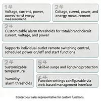 HJ Promotion Exceptionnelle : Unité de Distribution d'Énergie Intelligente (PDU) 16A à 8 Prises avec Surveillance à Distance, Certifiée CE RoHS pour Salles de Serveurs