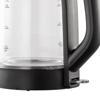 Bouilloire électrique en verre borosilicate transparent de haute qualité, 1,7 L, avec lumière LED