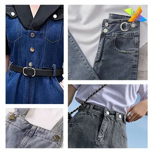 Vente en gros, conception personnalisée, bouton de Jeans à tige en métal pour vêtement jean Denim