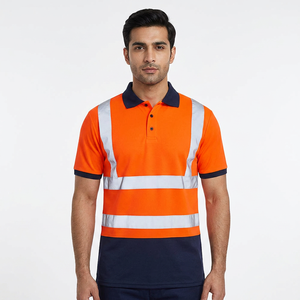 Camiseta de Trabajo Personalizada al por Mayor, Ropa de Seguridad Reflectante, Cinta de Costura de Alta Visibilidad, Camiseta Polo de Seguridad de Manga Larga - Product Image 1