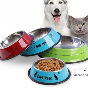 Cuencos de agua y comida de acero modernos personalizados Diseño sin derrames de alta calidad con soporte ecológico para viajes de mascotas al aire libre - Product Image 2