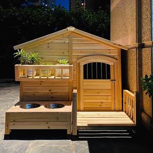 Venta al por mayor al aire libre gran casa de madera para mascotas Jaula de madera para perros Perrera de lujo perros Douse exterior - Product Image 2