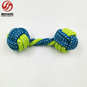 Çevre dostu pamuk düğüm halat köpek çiğneme oyuncakları dayanıklı interaktif köpek Molar oyuncak diş taşlama ve temizlik oyun köpek oyuncaklar - Product Image 5