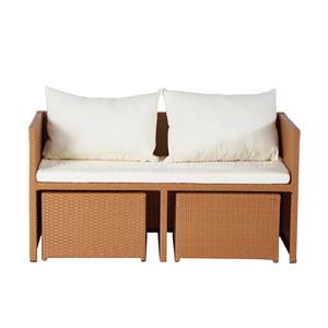 Istiflenebilir hint kamışı bahçe mobilyaları Set kanepe sandalyeler masa kış bahçesi açık veranda hasır sandalye - Product Image 1