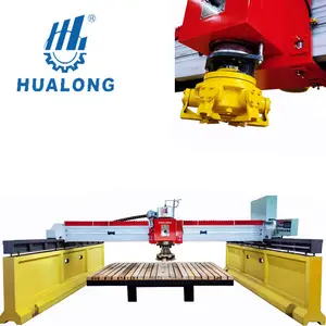 Chinois usine HUALONG stonemachinery HLDM-1800 Automatique Pont Unique Tête De Granit Marbre Pierre dalle Polissage Machine