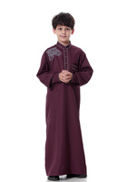 Nouvelle robe longue caftan pour enfants musulmans arabes, Jubba Thobe Abaya Kimono, vêtements islamiques pour enfants, robes longues, robe Dubaï arabe