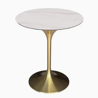 Table de salle à manger ronde blanche à prix réduit pour 4 personnes avec pieds de table basse