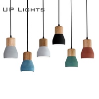 Îlot de cuisine moderne lampe décor à la maison 1 lumière 240volts edison ampoule zhongshan intérieure ciment béton pendentif lumière