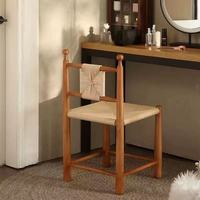 Chaise de salle à manger en rotin tressé avec structure en bois, chaise vintage en rotin naturel