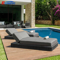 Chaise longue de piscine moderne en aluminium pour extérieur, résistante à l'eau, pour cour et hôtel, mobilier résistant aux UV