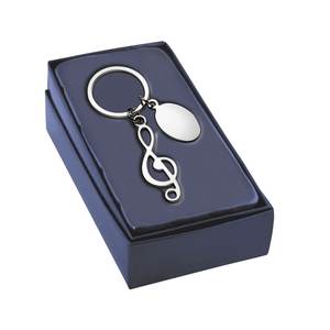 Llavero de metal brillante con diseño de nota musical, regalo para músicos - Product Image 2