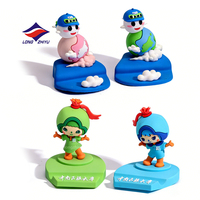 Support de téléphone portable en PVC personnalisé avec personnage de dessin animé mignon, support de téléphone portable en silicone, fabriqué par Longzhiyu, une super usine avec 20 ans d'expérience