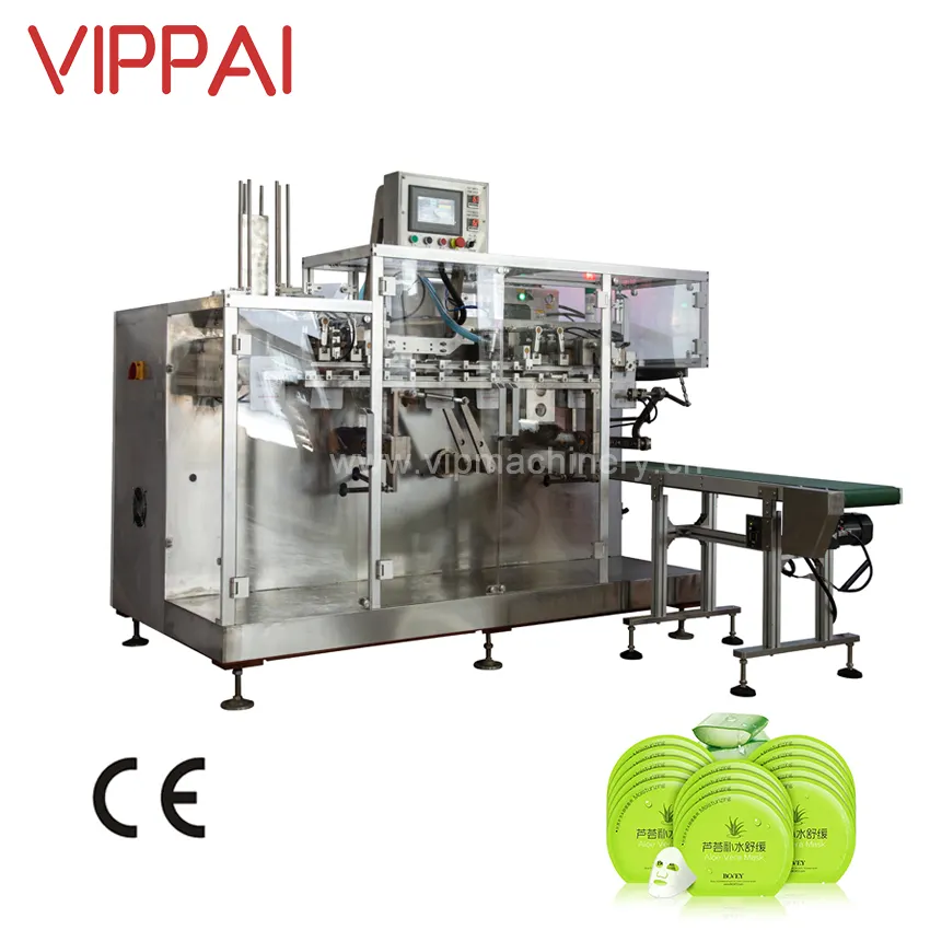 2023 VIPPAI Small Automatic Cosmetics Facial Mask Packing Machine For Filling Face Sheet Mask