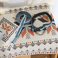 Laisse pour chien mains libres réglable en jacquard, avec quincaillerie en alliage de zinc durable, idéale pour la marche, la course et les activités de plein air