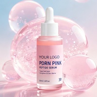 Sérum Peptidique Anti-rides Apaisant à l'Acide Hyaluronique, PDRN, Niacinamide et Aloe Vera Effet Rose Glow pour Peau de Verre – Marque Blanche