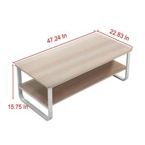 Mesa de Centro de 2 Niveles con Estante de Almacenamiento para Sala de Estar, Mueble Decorativo <span class=keywords><strong>sobro</strong></span> - Product Image 5