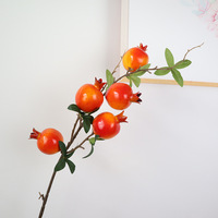Kunstmatige Simulatie Granaatappel Fruit En Bloem Tak Ornamenten Ldpe Materiaal Huisdecoratie Nieuwjaar Festival Groothandel