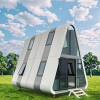 Maison préfabriquée modulaire mobile de type capsule triangulaire, facile à assembler, pour Airbnb, hôtel, complexe hôtelier, glamping en plein air