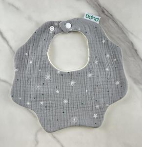 Bavaglini Neonato Bavoir <span class=keywords><strong>Bandana</strong></span> en Coton Mousseline 6 Couches de Gaze Absorbante Anti-Bave, Bavoir Bébé Rotatif à 360 Degrés avec Bouton de Col - Product Image 5