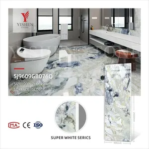 Cheap 90x260 marble polished glazed slab for wall and floor big size slate flooring big slab tile for bathroom