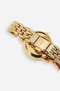 Montre GBHW intemporelle en or, montre-bracelet à quartz avec boîtier en acier inoxydable, bracelet en cuir, style élégant et luxueux - Product Image 3