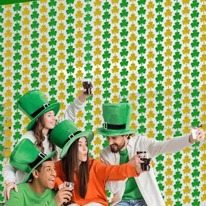 2m Gold <b>Green</b> <b>Tinsel</b> Fringe Curtain St Patricks Day Party Photo Booth Backdrop Decor - Product Image 1