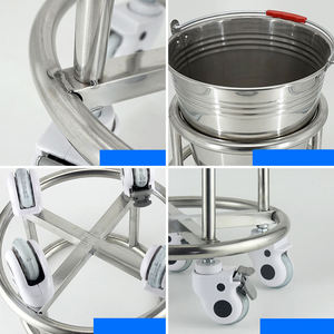 Seau médical de coup de pied d'hôpital d'acier inoxydable - Product Image 4