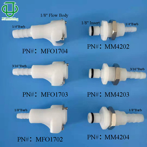 Jiyou M-series POM Plastic <b>Quick</b> Connect <b>Connector</b> 3.2-6.4mm White Intubation Fitting - Product Image 2