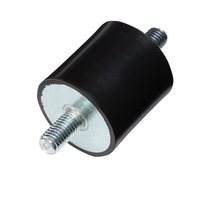 Butée conique en caoutchouc avec filetage mâle pour montage sur support, en silicone, pour M5, M6, M8