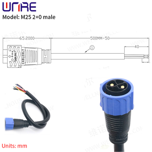 M25 <span class=keywords><strong>2</strong></span> + 0 <span class=keywords><strong>E</strong></span>-BIKE Batterij Connector IP67 Scooter Socket 30-50A Opladen Socket Waterdichte Plug Met Kabel Draad Plug Batterijen - Product Image 4