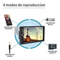 Best-seller universel 7018B Support de lecteur MP5 monté sur voiture de 7 pouces/USB/lien miroir/système de vue arrière arrière/tuner Radio/AUX/FM