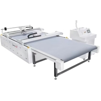 Cortadora CNC Semiautomática Eléctrica Digital con Cuchilla Vibratoria Redonda LCUT para Prendas de Vestir, Tela, Textil, Cuero, Papel y Lámina