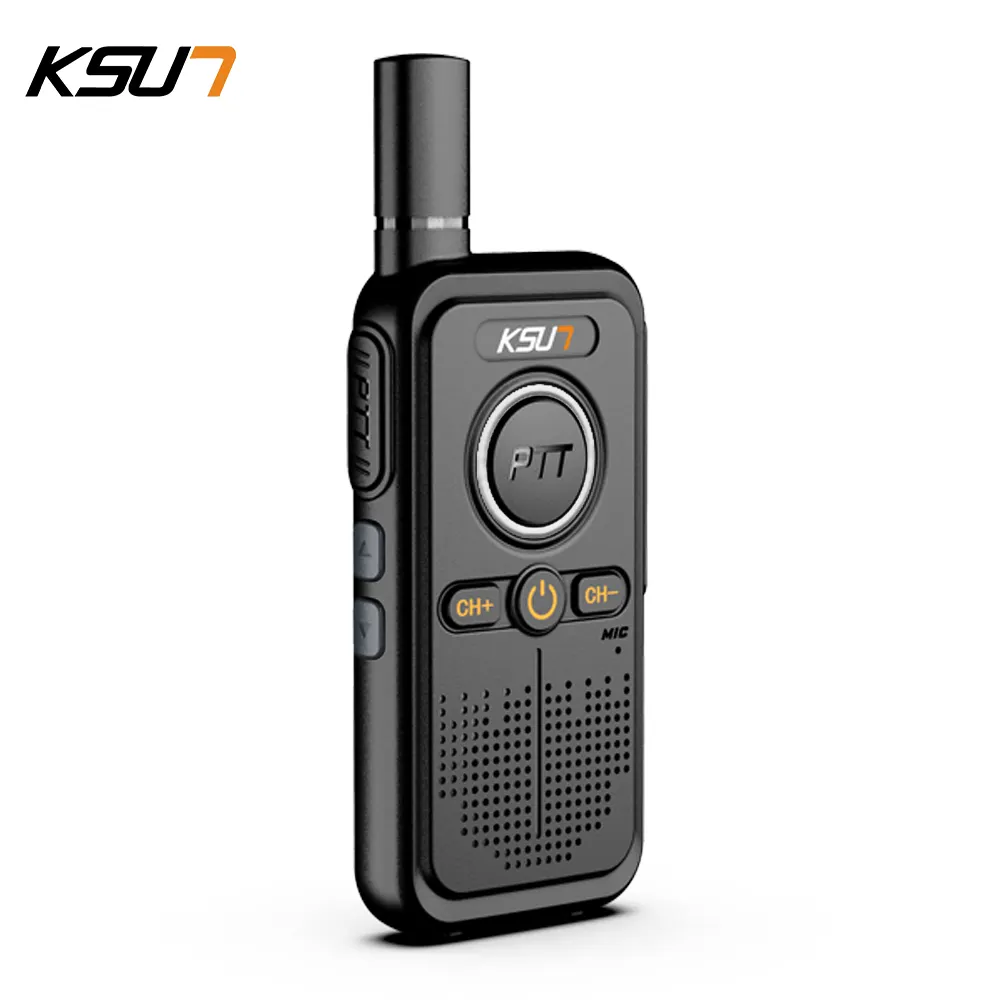 Ksuda radio fm kecil saku uhf, walkie talkie handheld dua arah gratis lisensi merek Tiongkok