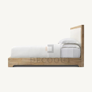 Mới Cập Nhật Hiện Đại Rắn Sồi Gỗ Vua Kích Thước Giường Sồi Đồ Nội Thất Phòng Ngủ Căn Hộ Giường Khách Sạn - Product Image 4