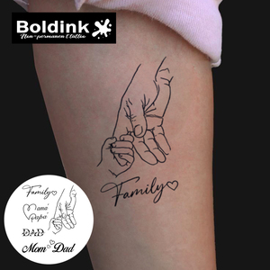Tatuaje de Tinta de Jagua Boldink Personalizado, Realista, Familiar, de Manos Entrelazadas, Resistente al Agua, de Larga Duración (2 Semanas) - Product Image 4
