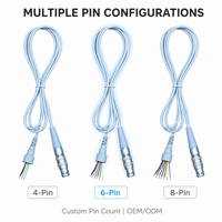 Câble multi-brins PE 5 conducteurs pour applications médicales, fil de cuivre pur gris avec poignée, personnalisation de la traitement de la tête aviation en étain