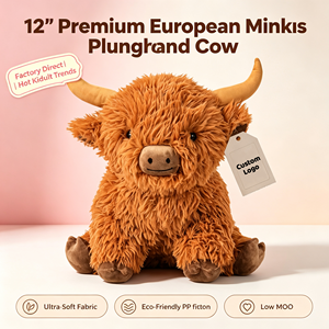 Peluche de <span class=keywords><strong>vache</strong></span> des Highlands lestée, 16 pouces de haut, douce et adorable, pour bébés de 0 à 24 mois, fabriquée en Chine, cadeau et décoration - Product Image 1