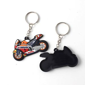 2023 OEM Keyring Custom 2D Design Letter Shape Plastic Pvc <b>Rubber</b> logo Key Chain <b>Silicone</b> Motorcycle Keychain - Product Image 3