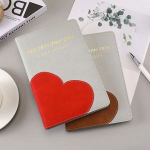Carnet A5 en PU, couverture rigide, design en forme de cœur, couverture épaisse, journal scolaire, agenda, logo personnalisé pour entreprise, cadeau d'affaires - Product Image 2