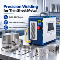 Soudeuse par points portable QCW 300W, refroidie par air, machine de soudage laser de précision pour la fabrication de tôles fines et de petites pièces