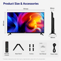 TV Layar Datar Pintar 32 Inch Grosir Pabrik 4K 2K Ultra HD LED Televisi Android 13/14/15 untuk Rumah & Hotel Game & Film