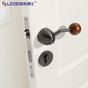 Legdis Vintage Style Door Handle Zinc Alloy Walnut Wood Lever Lock Indoor Household Bedroom Door Lock 7082 - Product Image 1
