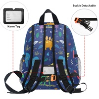Jungen-Vorschulrucksack mit Dinosaurier-Design aus Polyester+Nylon für Kinder und Kleinkinder im Alter von 3-8 Jahren