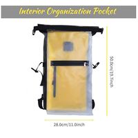 Fournisseur Professionnel – Sac à Dos de Voyage PVC 25L pour Articles Humides et Secs, Accessoires de Voyage, Tissu Maille 500D, Étanche, Bandoulière et Poignée