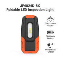 Batterie externe durable avec fonction d'éclairage, LED pliable compacte, base magnétique, prête à l'emploi pour les services sur le terrain