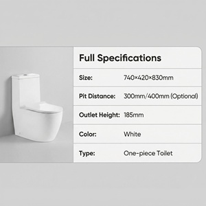 <span class=keywords><strong>WC</strong></span> en céramique monobloc de qualité supérieure, à fixation au sol, avec siphon en S/P, chasse d'eau Super Swirl Tornado, installation encastrée 300 mm - Product Image 6