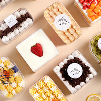 Autocollants personnalisés avec logo pouvant être ajoutés, boîte à dessert en plastique transparente PS de petite taille, carrée ou ronde, boîte d'emballage pour gâteaux, fruits